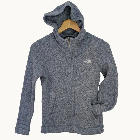 The North Face Crescent Sunset Hooded Full Zip Sweater S Gorpcore Cozy Minimal - Picture 2 of 13